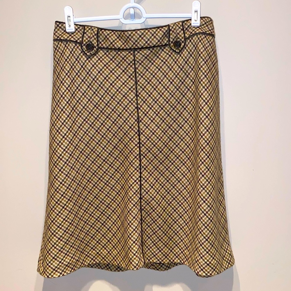 At Studio Chic Checkered A-Line Skirt Size 6